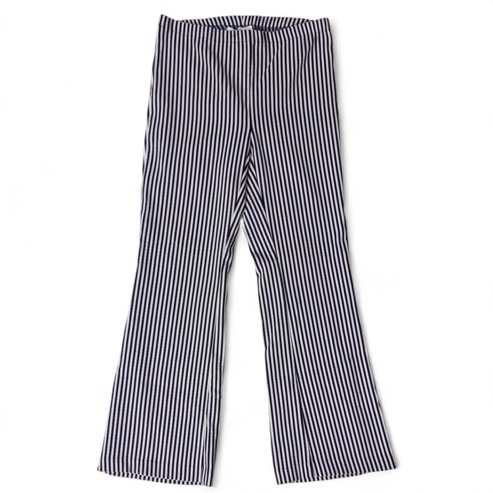 Bailey 44 Black & White Striped Stretch Flare Pants – M